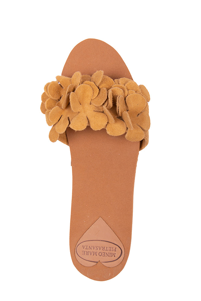 SCARPE DONNA NATURALE CIABATTINA CAMMELLO MINEO MARE PIETRASANTA