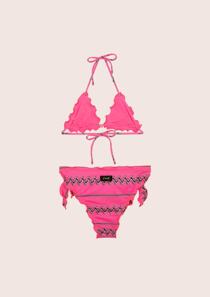 BIKINI TRIANGOLO BAMBINA FUCSIA FJ24-1524 X05 FXXK