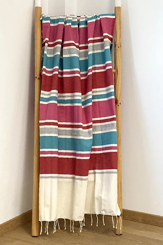 TELO MARE COTONE UNISEX AZZURRO HELIOS LAKE COMPTOIR DE LA PLAGE