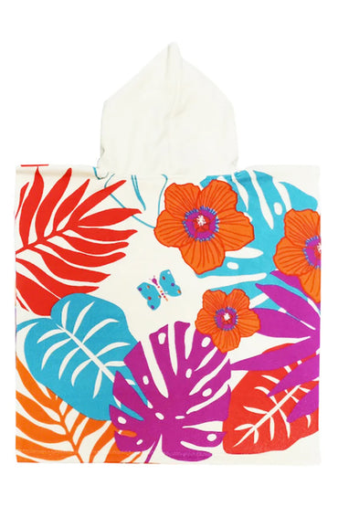 ACCAPPATOIO MICROFIBRA BAMBINO BIANCO PONCHO KIDS LINDY COMPTOIR DE LA PLAGE