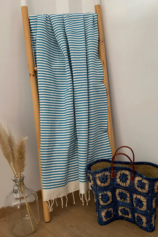 TELO MARE COTONE UNISEX TURCHESE YADARA TURCHESE COMPTOIR DE LA PLAGE