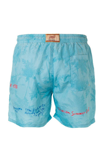 BOXER Uomo BOB con elastico CORTO Azzurro