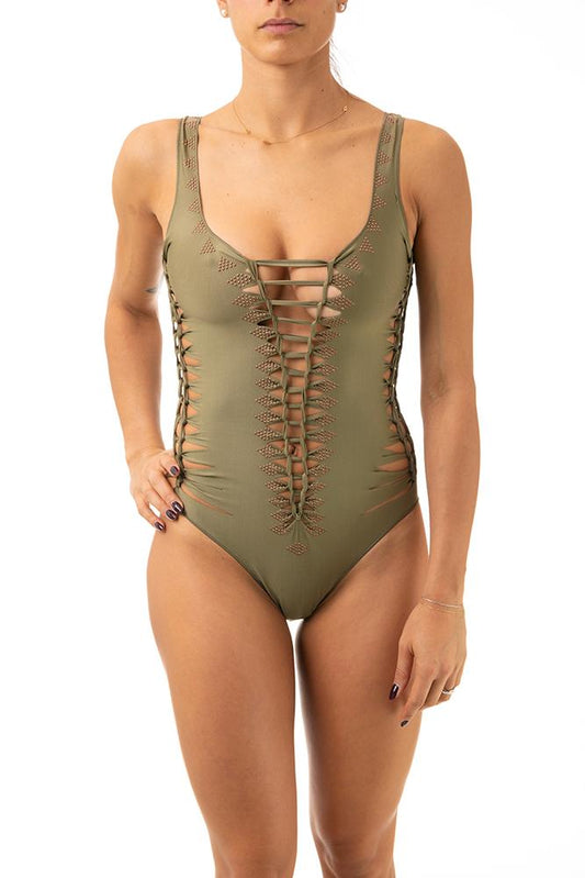 INTERO SENZA IMBOTTITURA DONNA VERDE PF018I 015 PIN UP