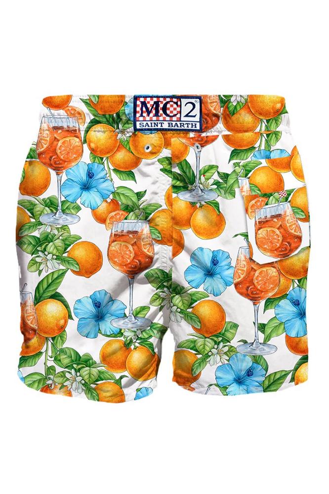 BOXER Uomo MC2 SAINT BARTH con elastico CORTO Arancio