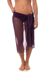 PAREO DONNA  PRUGNA TULLYBIG 8344PRUGNA BE BEACH