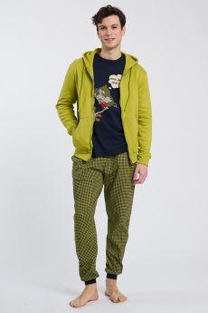 PANTALONE UOMO VERDE/BLU 6813 BLU HAPPY PEOPLE