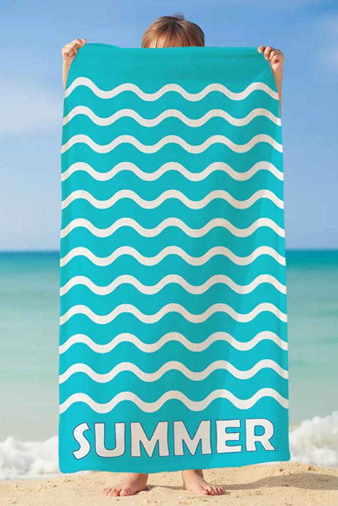 TELO MARE MICROFIBRA UNISEX  AZZURRO POPUP VAGUEPOP COMPTOIR DE LA PLAGE