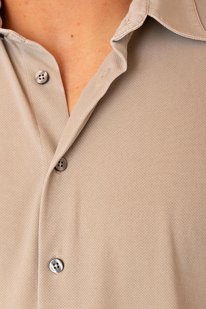 MAGLIA CAMICIA UOMO BEIGE 25256 85 RRD