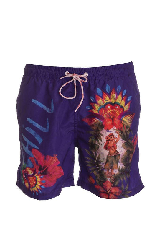 BOXER Uomo BOB con elastico CORTO Blu