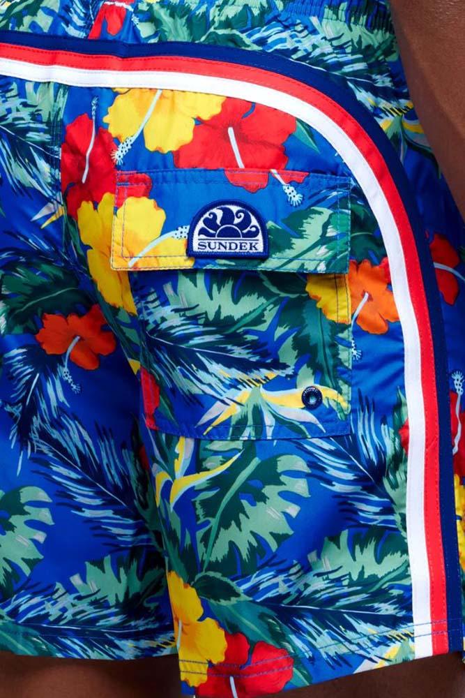 BOXER Uomo SUNDEK con elastico CORTO Azzurro