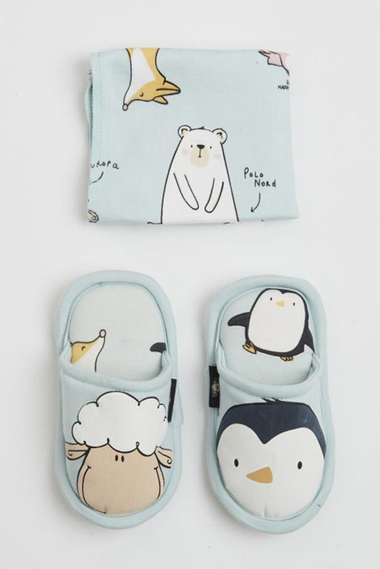 PANTOFOLE BAMBINA HAPPY PEOPLE Acqua