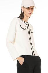 CARIGAN CORTO DONNA - VERDISSIMA MN51 MILK VERDISSIMA