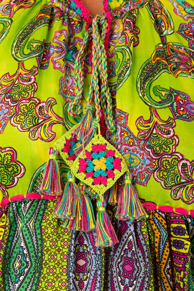 ABITO DONNA VERDE DE131 20 VERDE LAETITIA BEACHWEAR