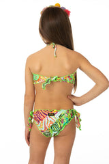BIKINI BAMBINA FXXK FASCIA slip con i fiocchi Verde