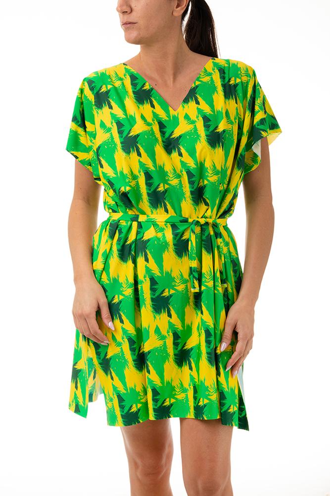 KAFTANO DONNA VERDE/GIALLO CLEO BRASILE BE BEACH