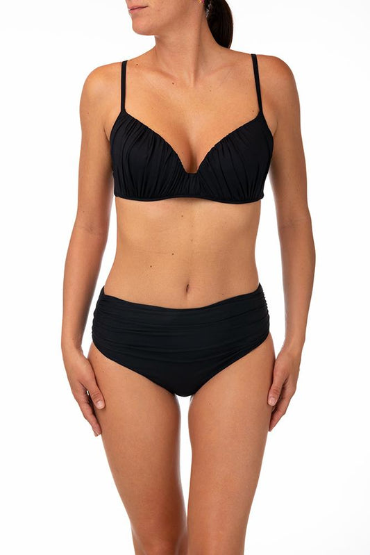 BIKINI Donna MADIS COPPA PREFORMATA Coppa C slip Alto Nero