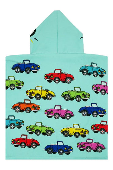 ACCAPPATOIO MICROFIBRA BAMBINO CELESTE PONCHODREAMY CARS COMPTOIR DE LA PLAGE