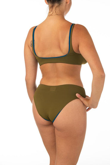 BIKINI Donna FISICO FUNZIONALE slip coprente Blu/verde