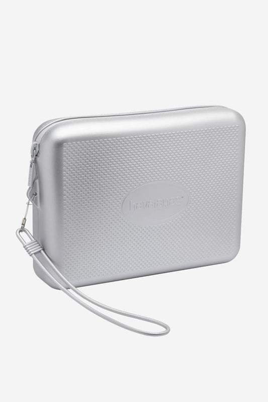 POCHETTE UNISEX ARGENTO NECESSARIE SILVER HAVAIANAS
