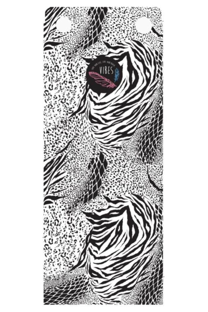 TELO MARE UNISEX VIBES MICROFIBRA Bianco/nero