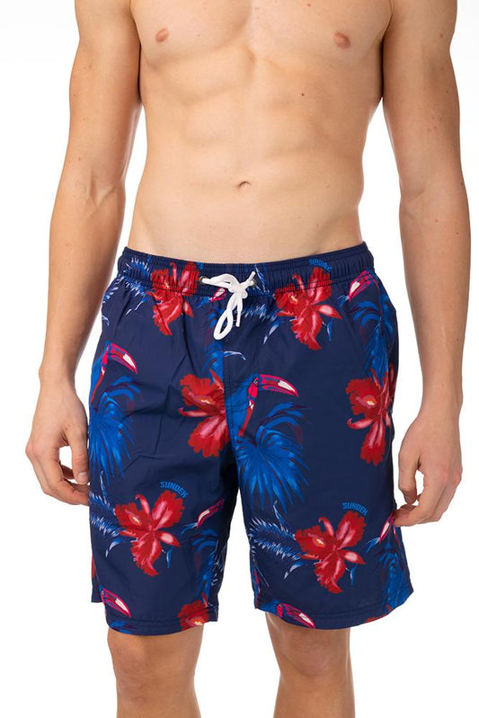 BOXER Uomo SUNDEK con elastico LUNGO Blu