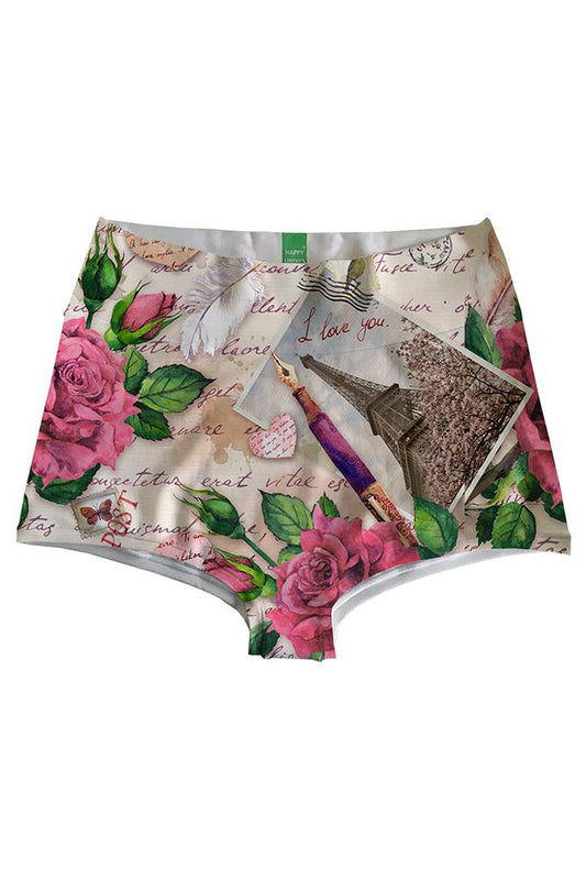 MIX SLIP DONNA BIANCO HIGH WAIST LOVE LETTERS HAPPY UNDIES