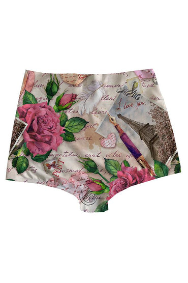 MIX SLIP DONNA BIANCO HIGH WAIST LOVE LETTERS HAPPY UNDIES