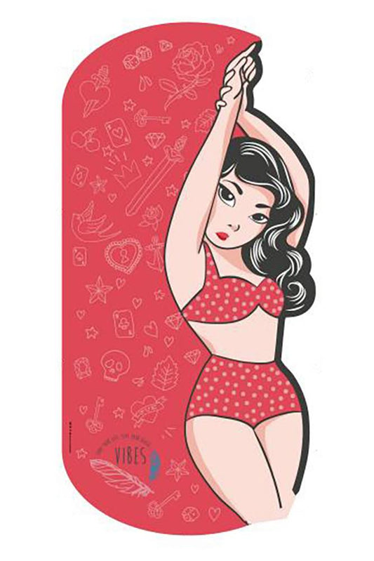 TELO MICROFIBRA UNISEX ROSSO EVERGREEN PIN UP VIBES