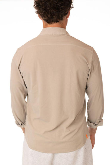 MAGLIA CAMICIA UOMO BEIGE 25256 85 RRD