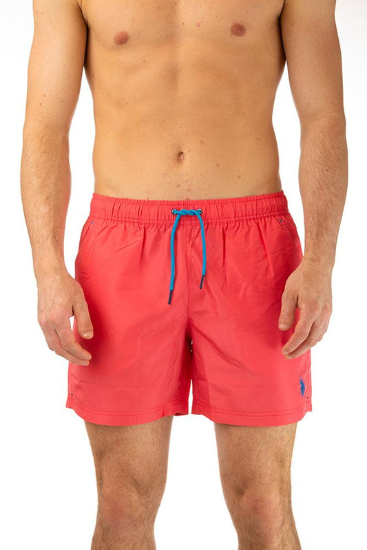 BOXER Uomo US POLO con elastico CORTO Corallo