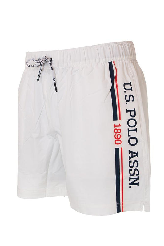 BOXER Uomo US POLO con elastico CORTO Bianco