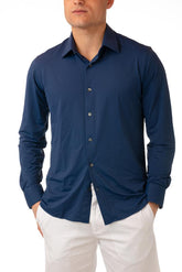 MAGLIA CAMICIA UOMO BLU 24251 63 RRD