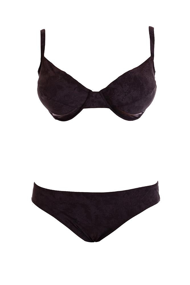 BIKINI FERRETTO DONNA NERO B131 NERO BERNE' MABEL