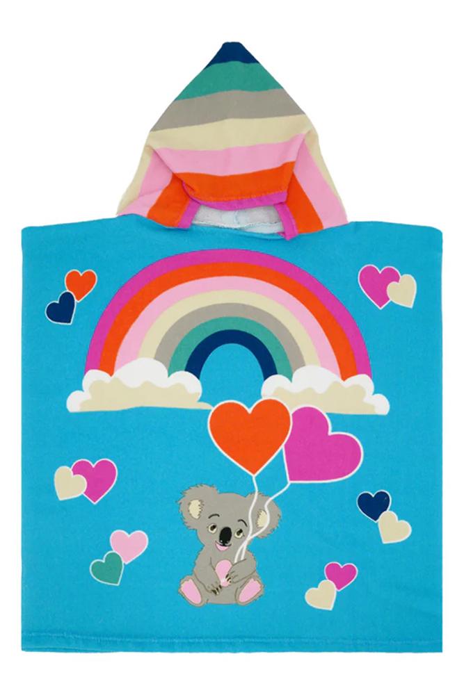 ACCAPPATOIO MICROFIBRA BAMBINO CELESTE PONCHODREAMY KOALA COMPTOIR DE LA PLAGE