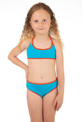 BIKINI BAMBINA  CELESTE/ARANCIO NALA MEDITATIONARANCIO BE BEACH