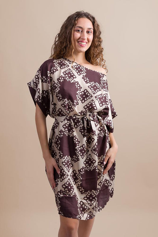 20 seta , 80 viscosa AB6468 MARRONE LUISA MARIA LUGLI