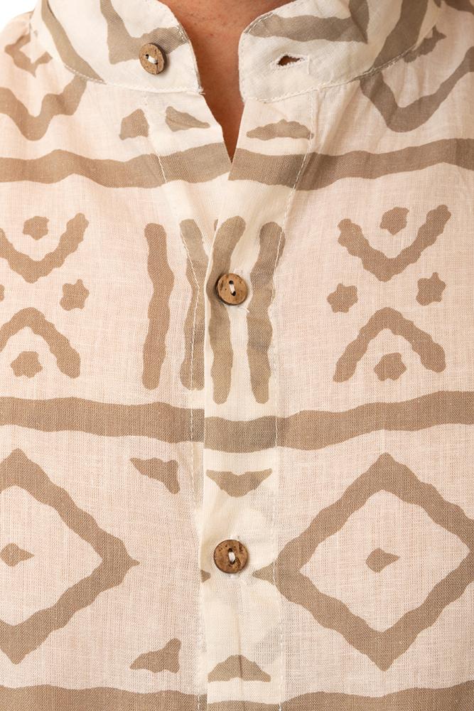 MAGLIA CAMICIA UOMO BIANCO COREANALINO MAURITIAOFFWHITE TOOCO