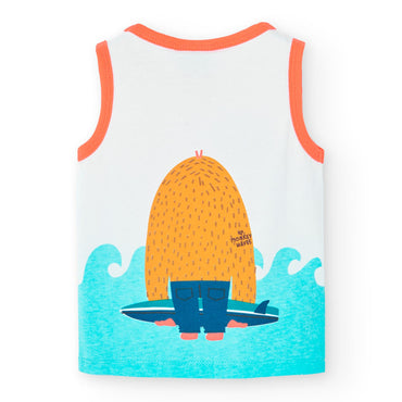 MAGLIA Bambino BOBOLI CANOTTA Azzurro