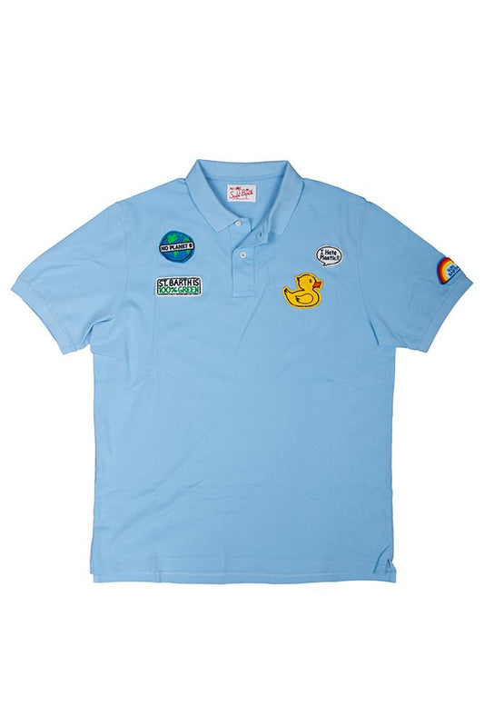 MAGLIA Uomo MC2 SAINT BARTH POLO Celeste