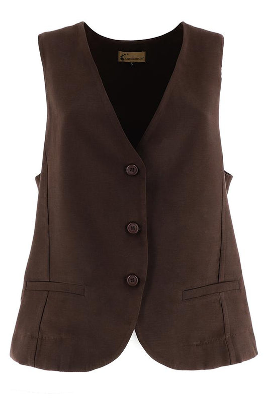 GILET JANE MARRONE KARAKORUM