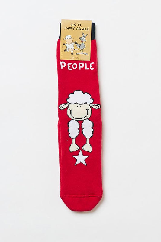 CALZINI BAMBINI ROSSO 6866 NATALE HAPPY PEOPLE