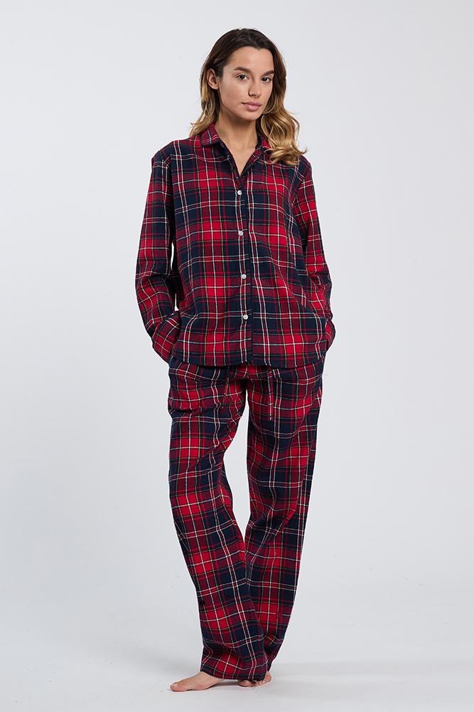 PIGIAMA DONNA SCACCHI 6839 PRENATALE HAPPY PEOPLE