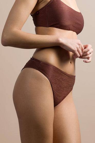 CINZIA LUREX MARRONE BE BEACH