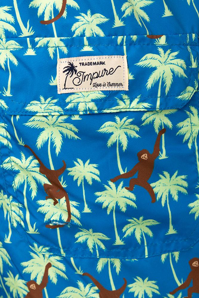 BOXER Uomo IMPURE con elastico CORTO Azzurro