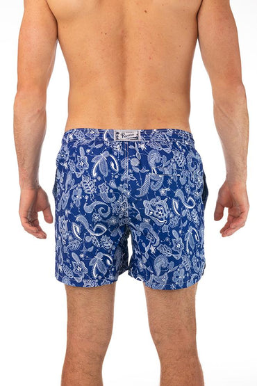 BOXER MOLLA UOMO BLU RIVIERA BLUPAISLEY ROY ROGER'S