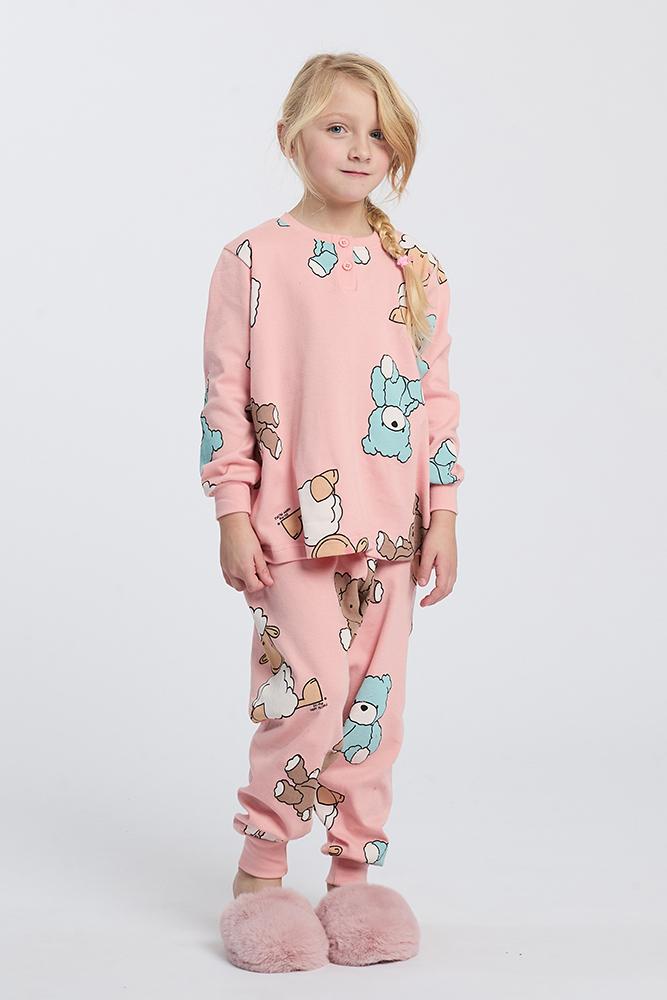PIGIAMA BAMBINA ROSA 6694 BEAR HAPPY PEOPLE