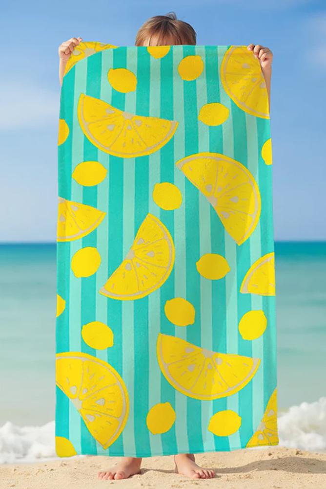 TELO MARE MICROFIBRA UNISEX  CELESTE POPUP POPCITRON COMPTOIR DE LA PLAGE