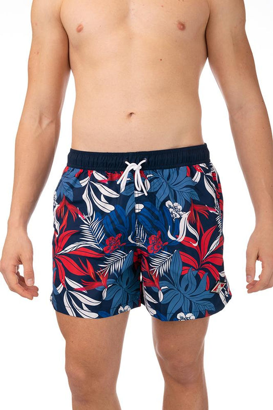 BOXER Uomo BEAR SURFBOARDS con elastico CORTO Blu