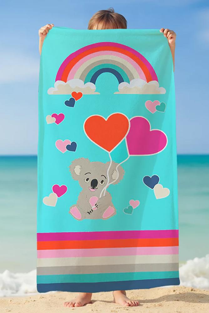 TELO MARE MICROFIBRA BAMBINO  CELESTE DREAMY KOALA COMPTOIR DE LA PLAGE
