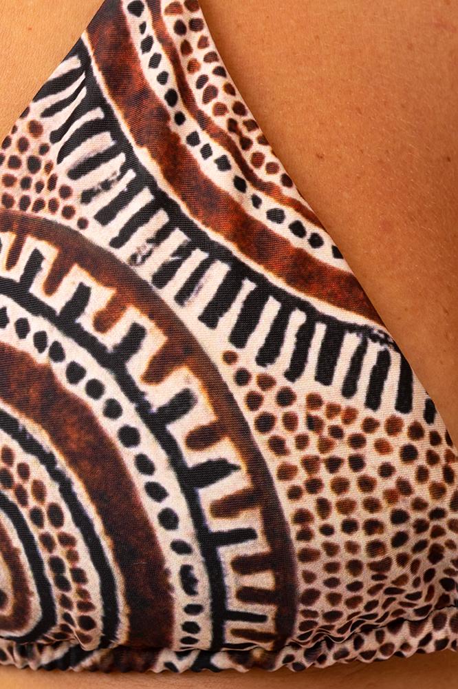 BIKINI TRIANGOLO DONNA MARRONE CTRT CRTB NAPOC OFFWHITE TOOCO